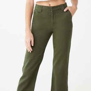 Raw denim trousers size 28 in olive